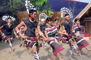 Cultural display during the Bhogali Bihu Celebration in Assam 