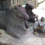 Nandi at the entrance  of the Temple